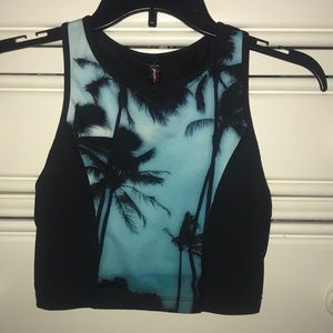 Betsy Johnson Cropped Performance Workout Top